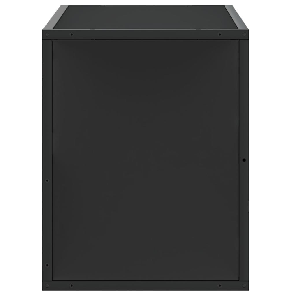 TV Cabinet, black, 80x31x39.5cm, wood/metal