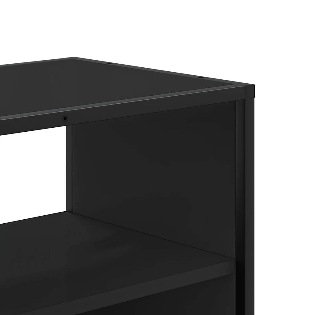 TV Cabinet, black, 80x31x39.5cm, wood/metal