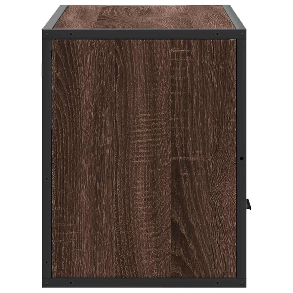 Televizoriaus spintelė, ruda, 80x31x39,5cm, mediena/metalas