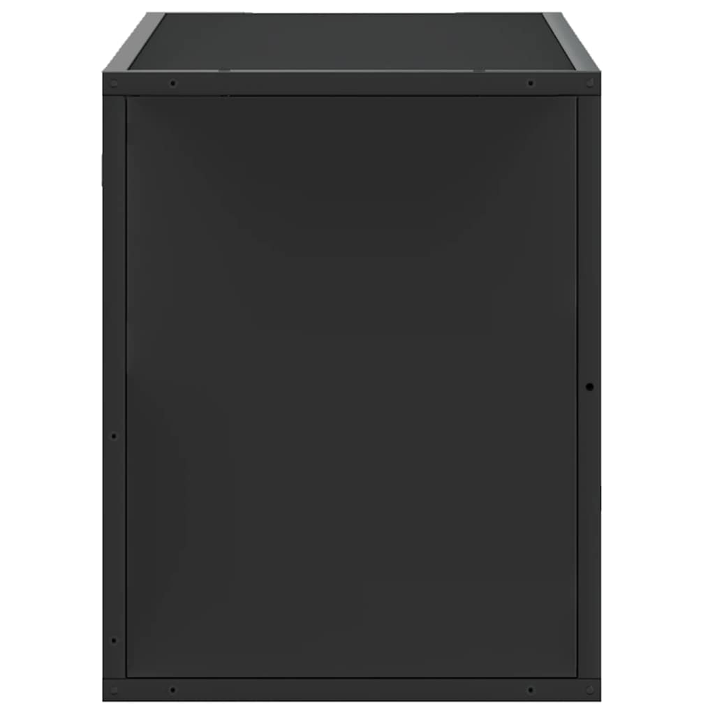 TV Cabinet, black, 80x31x39.5cm, wood/metal