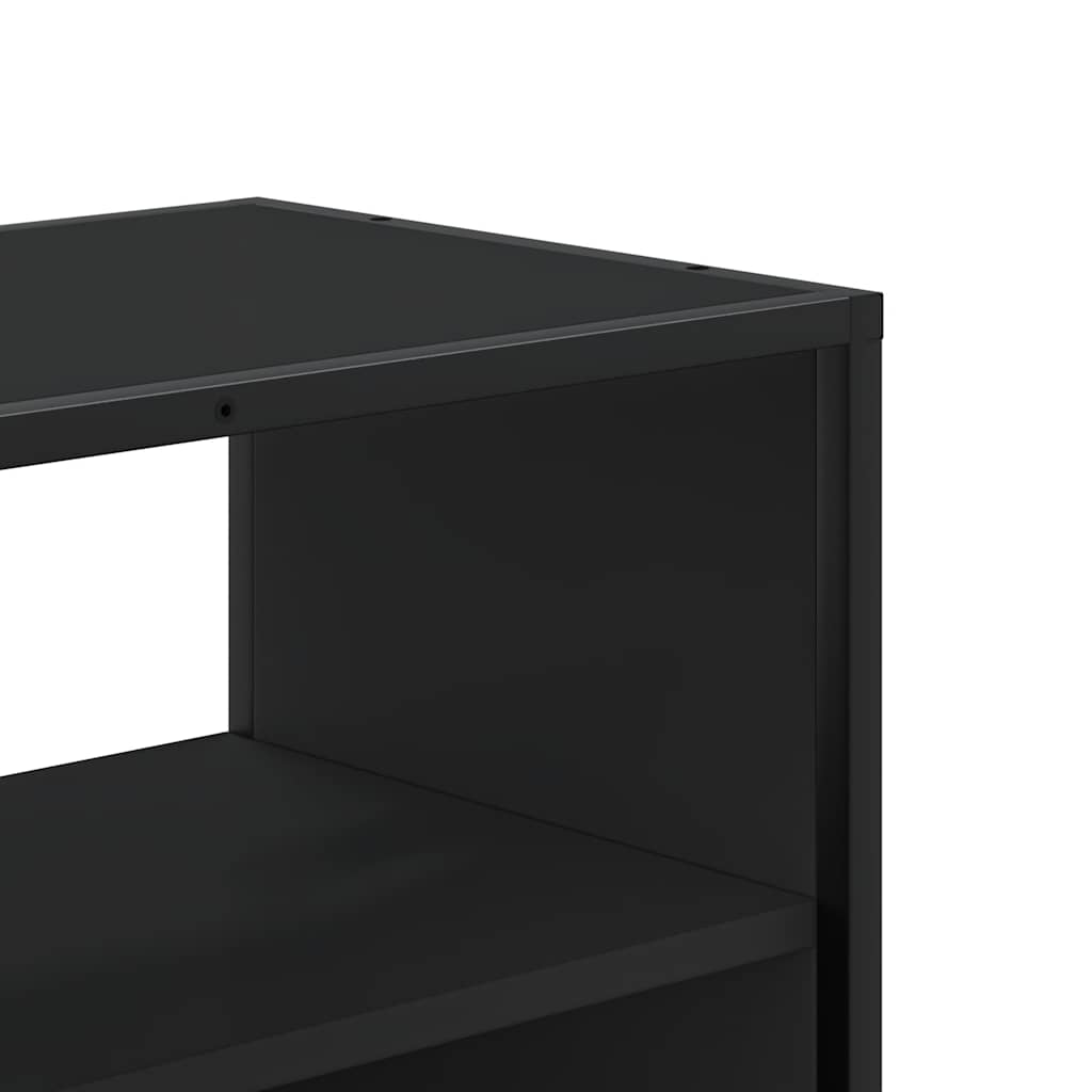 TV Cabinet, black, 80x31x39.5cm, wood/metal