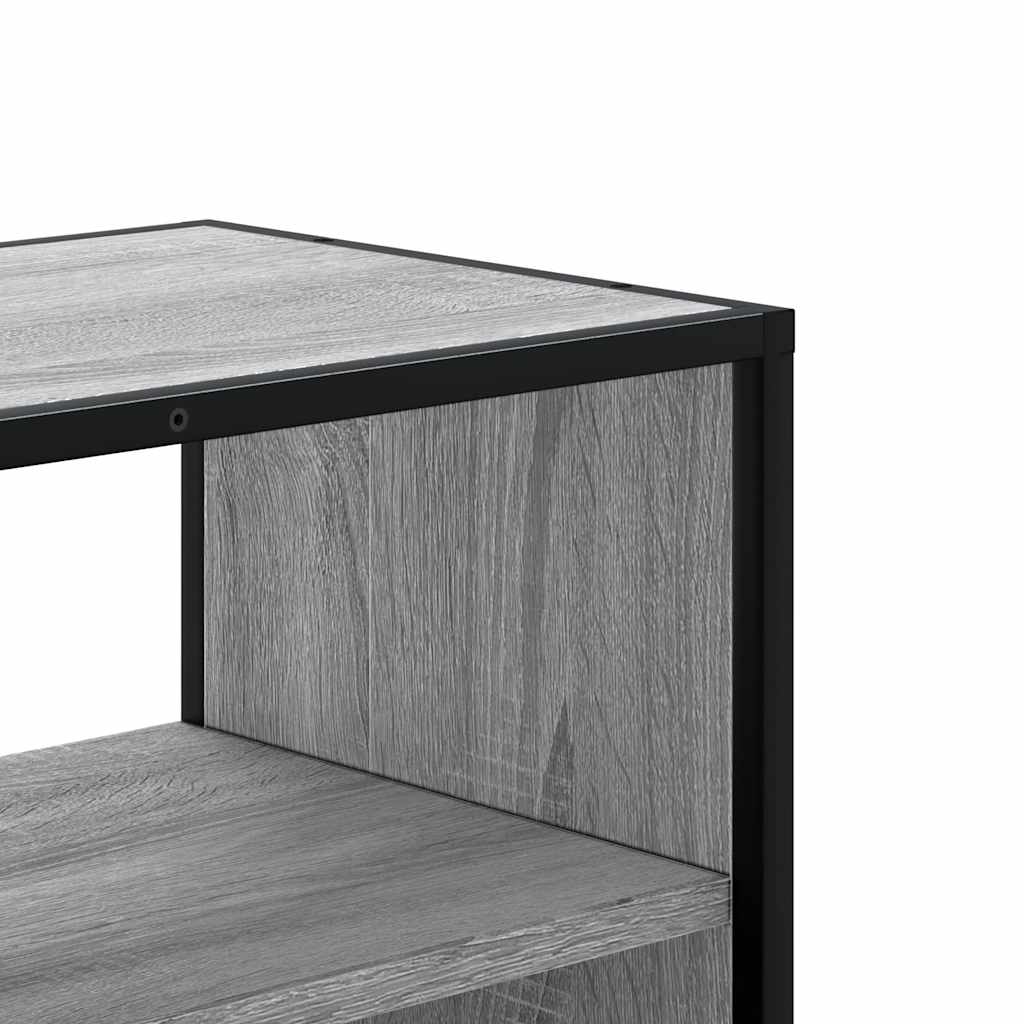 TV cabinet, gray, 80x31x39.5cm, wood and metal