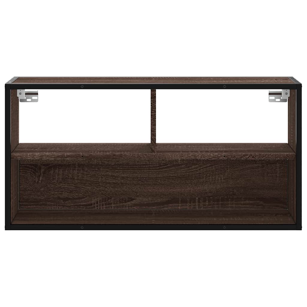 Televizoriaus spintelė, ruda, 80x31x39,5cm, mediena/metalas