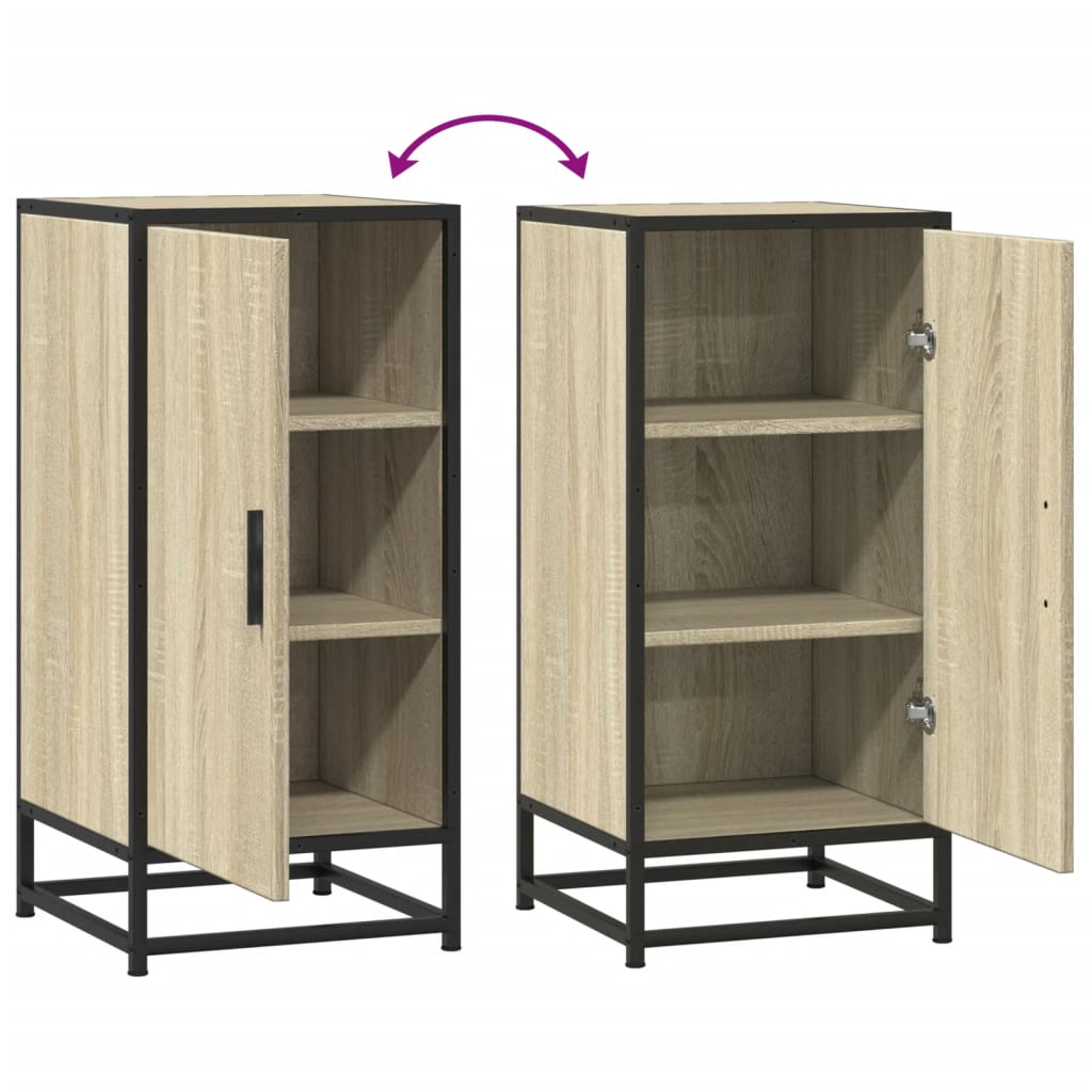 Sideboard, Sonoma Oak, 35.5x35x76cm, wood/metal