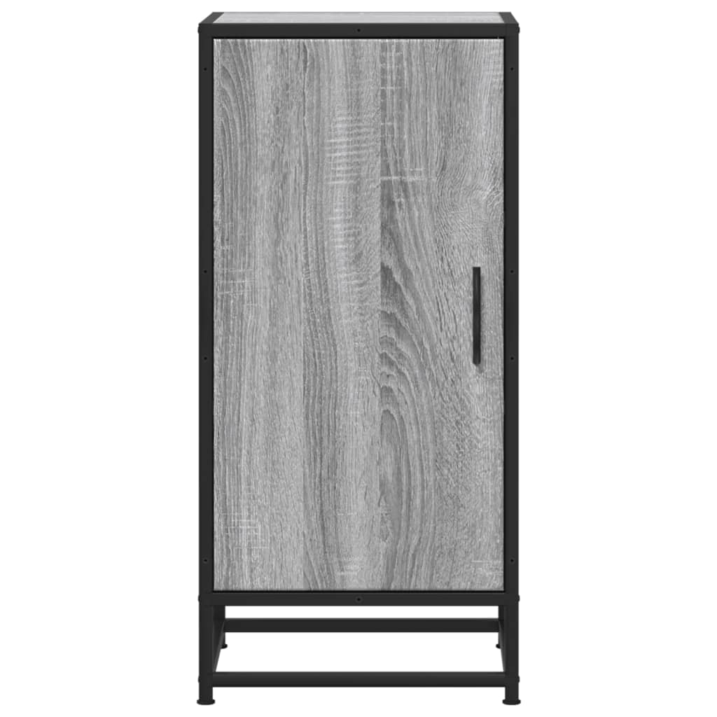 Side cabinet, grey oak, 35.5x35x76cm, wood/metal