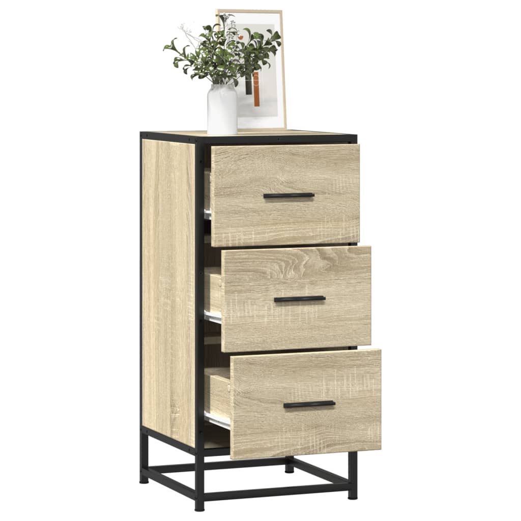 Sideboard, Sonoma Oak, 35.5x35x76cm, wood/metal