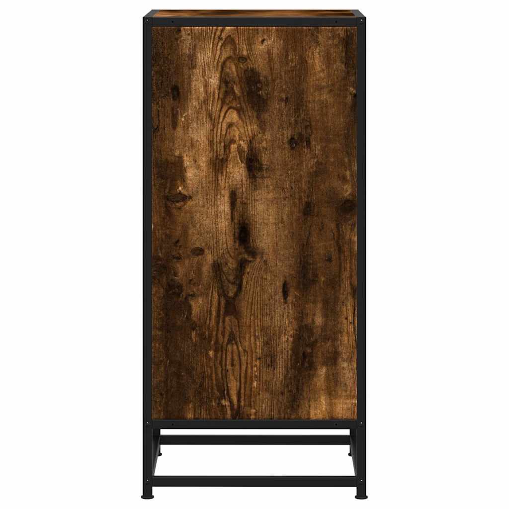 Šoninė spintelė, dūminio ąžuolo, 35,5x35x76cm, mediena/metalas