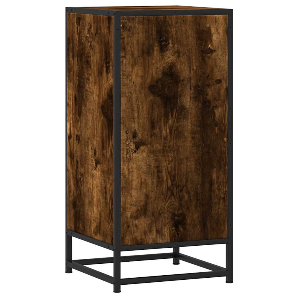Šoninė spintelė, dūminio ąžuolo, 35,5x35x76cm, mediena/metalas