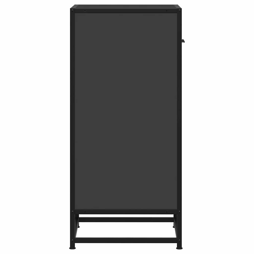 Side cabinet, black, 35.5x35x76cm, engineered wood/metal