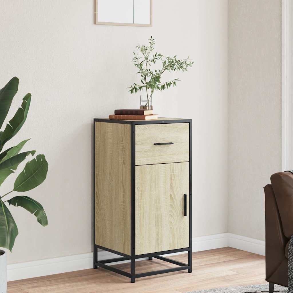 Sideboard, Sonoma oak, 35.5x35x76cm, wood/metal