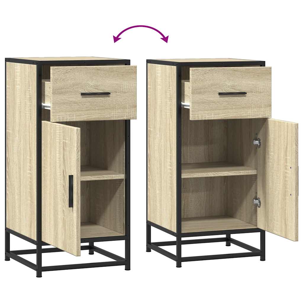 Sideboard, Sonoma oak, 35.5x35x76cm, wood/metal