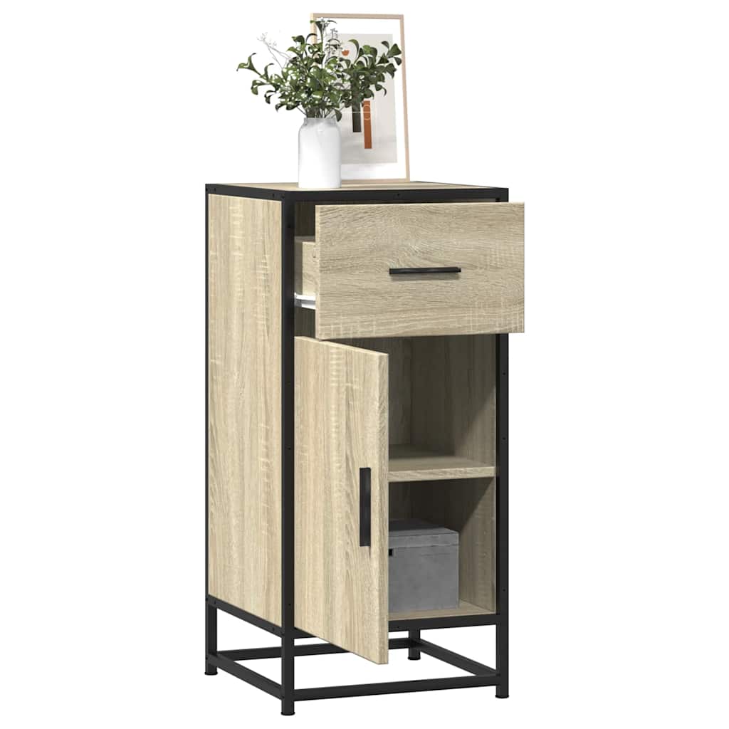 Sideboard, Sonoma oak, 35.5x35x76cm, wood/metal