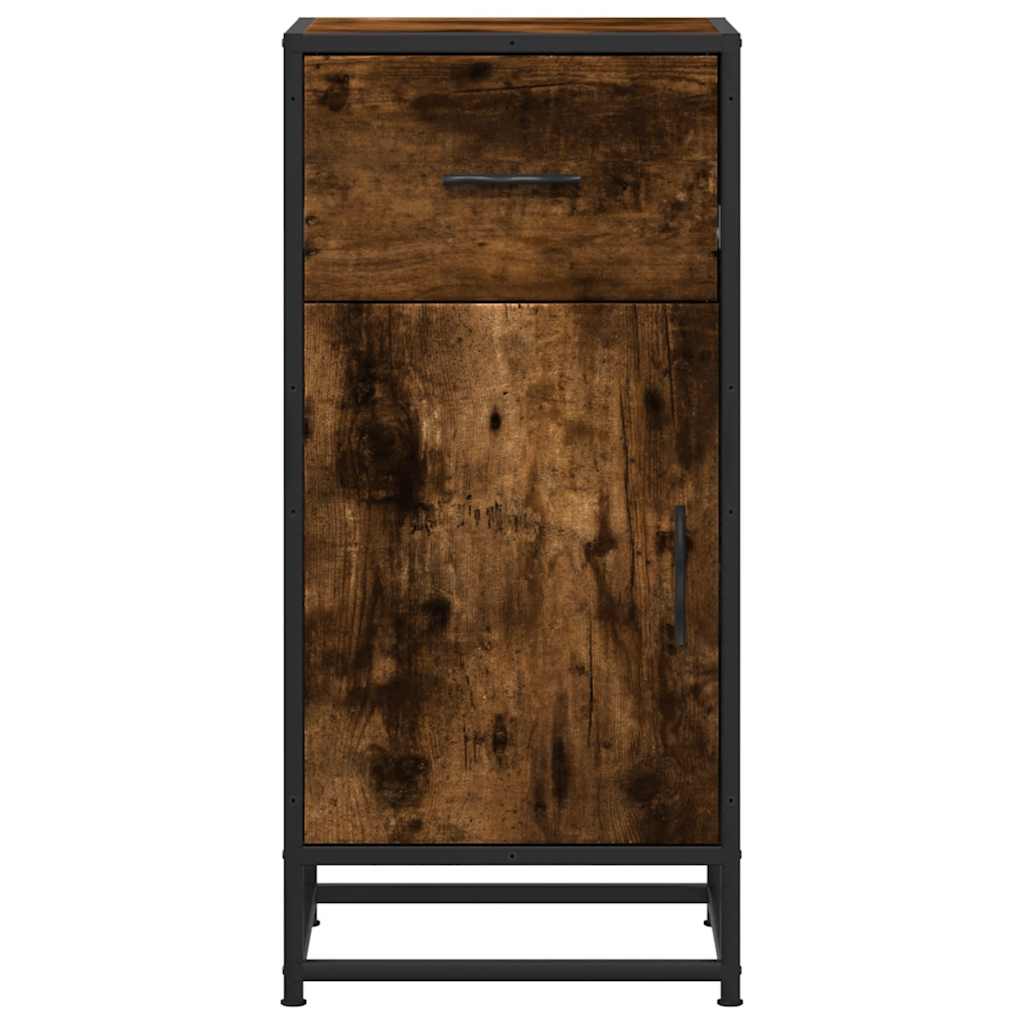 Šoninė spintelė, dūminio ąžuolo, 35,5x35x76cm, mediena/metalas