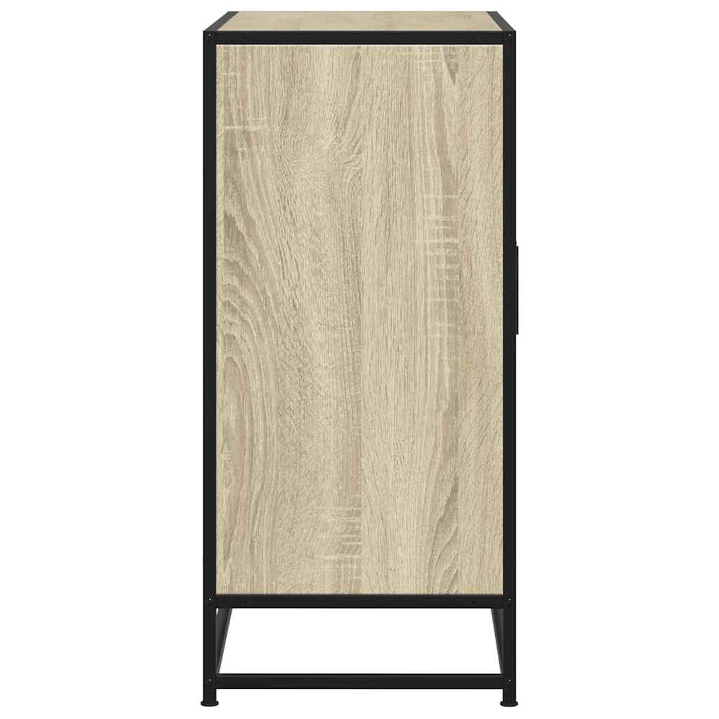 Šoninė spintelė, ąžuolo, 68x35x76cm, apdirbta mediena/metalas