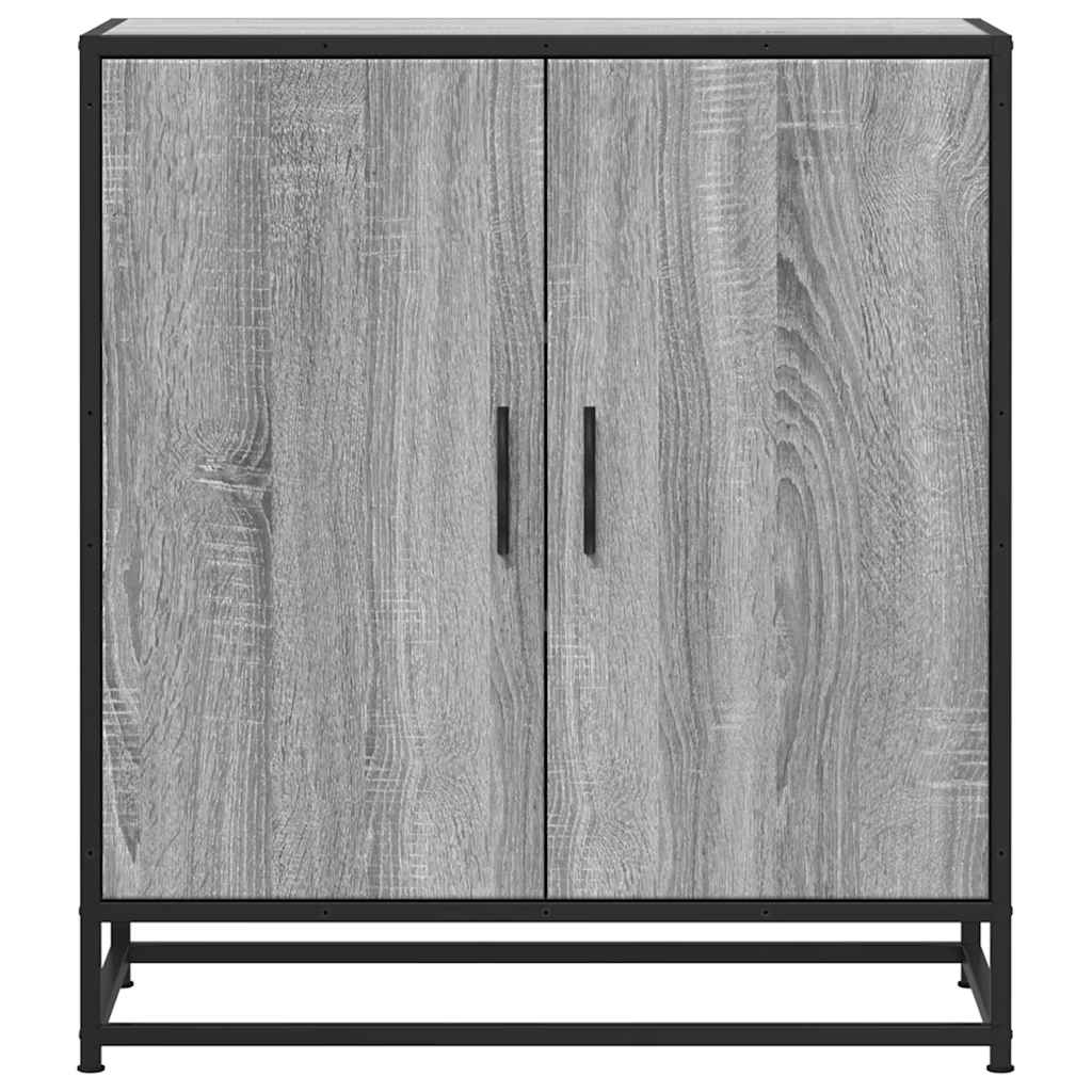 Sideboard, grey oak, 68x35x76cm, wood/metal