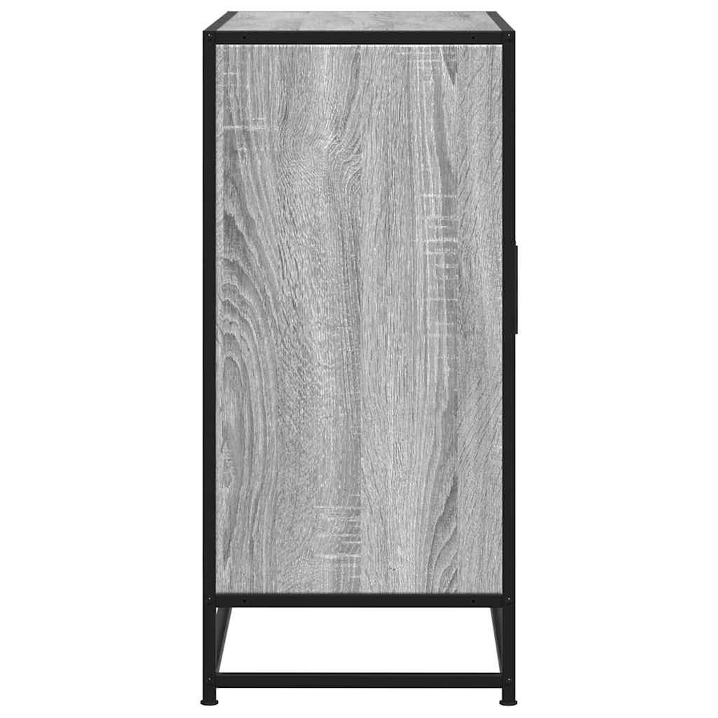 Sideboard, grey oak, 68x35x76cm, wood/metal
