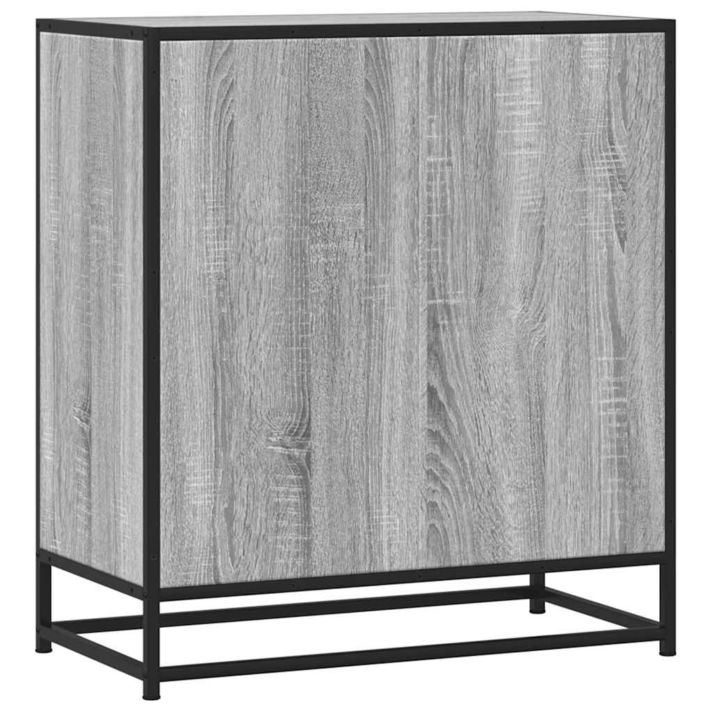 Sideboard, grey oak, 68x35x76cm, wood/metal