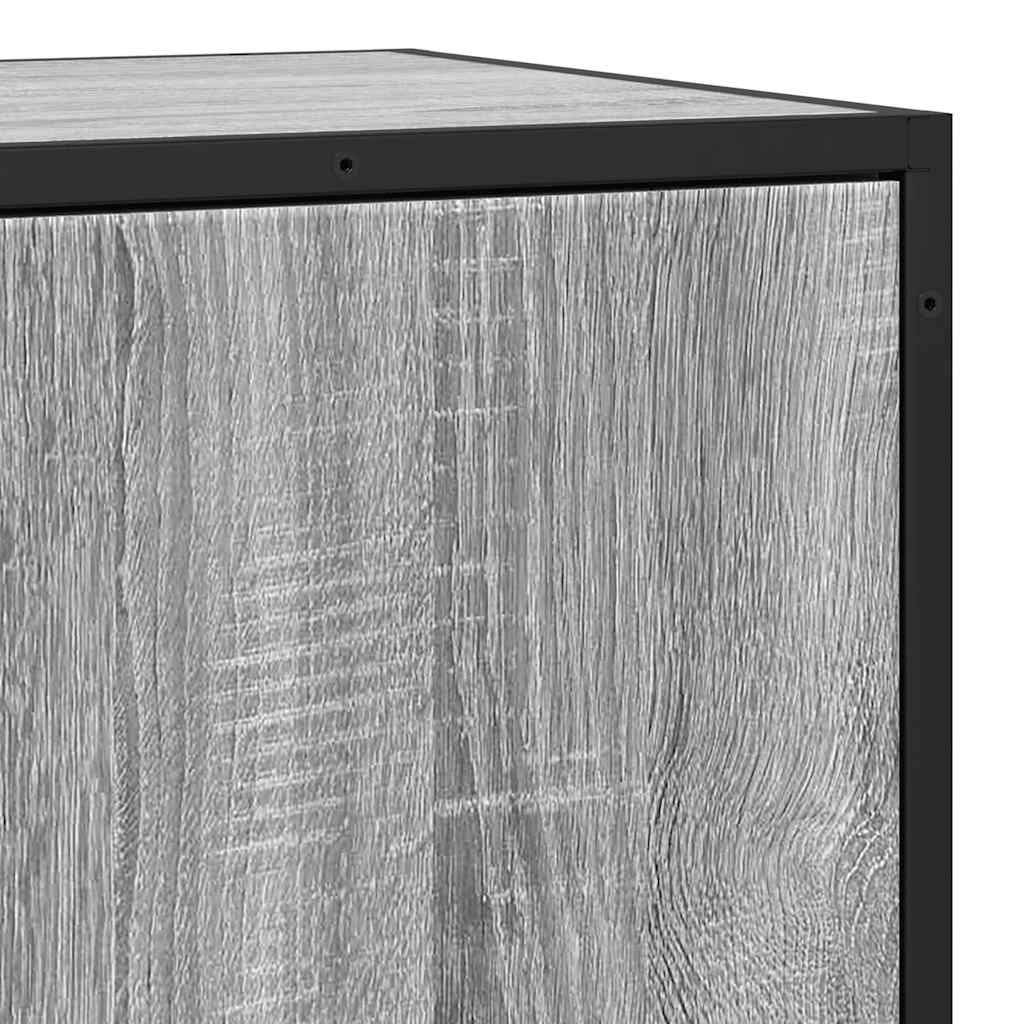 Sideboard, grey oak, 68x35x76cm, wood/metal