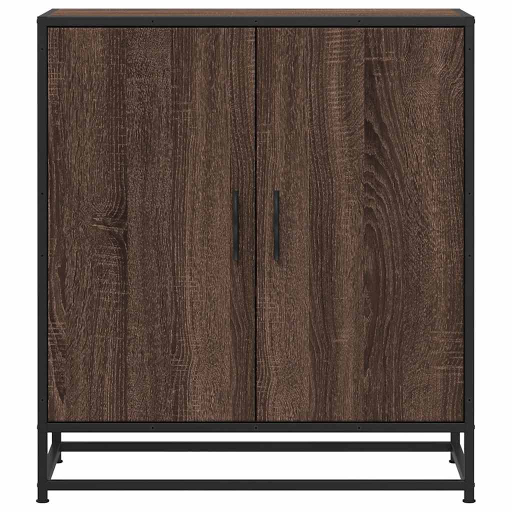 Sideboard, brown oak, 68x35x76cm, wood/metal