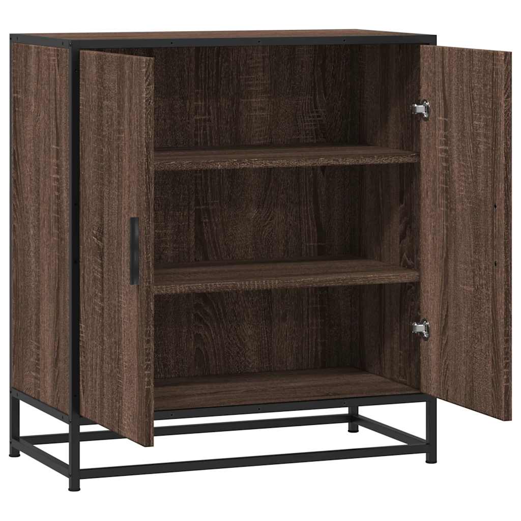 Sideboard, brown oak, 68x35x76cm, wood/metal