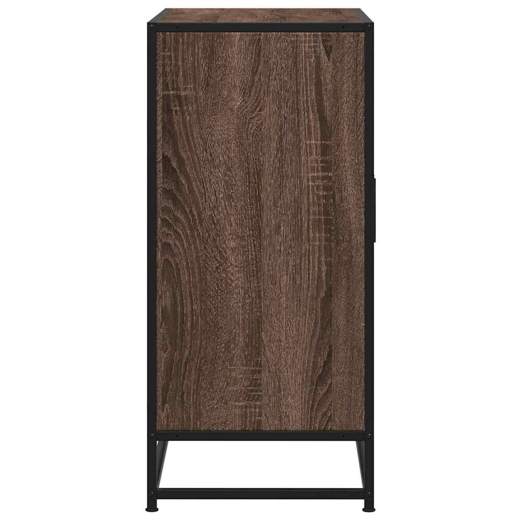 Sideboard, brown oak, 68x35x76cm, wood/metal