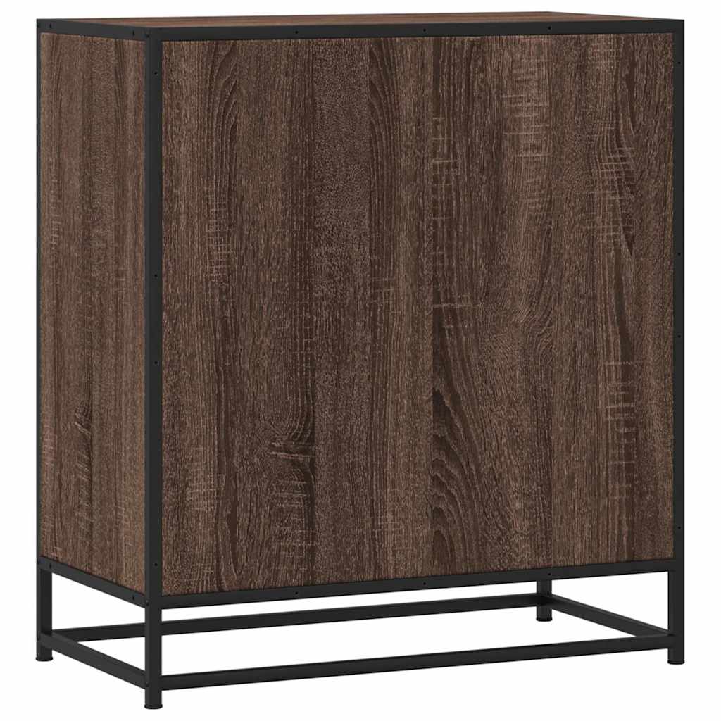 Sideboard, brown oak, 68x35x76cm, wood/metal