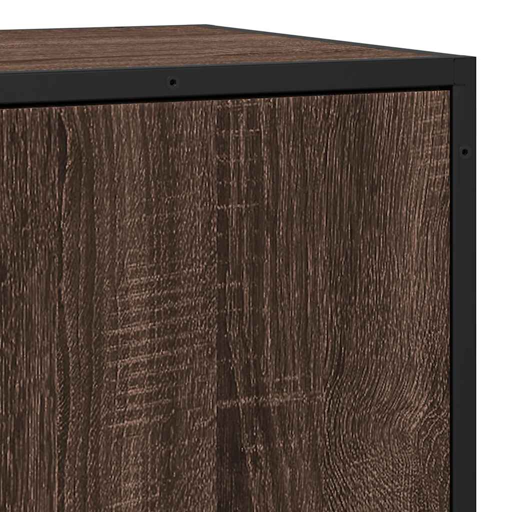 Sideboard, brown oak, 68x35x76cm, wood/metal