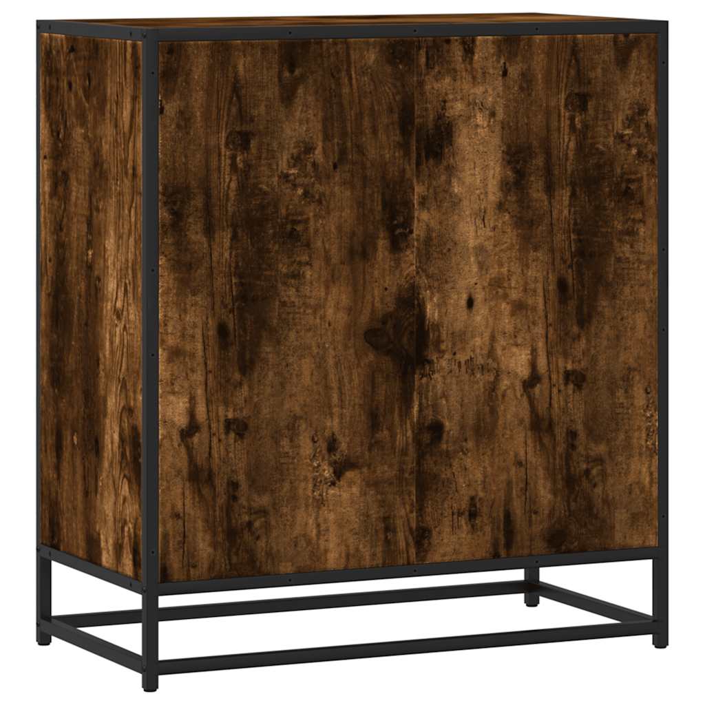 Šoninė spintelė, dūminio ąžuolo, 68x35x76cm, mediena/metalas