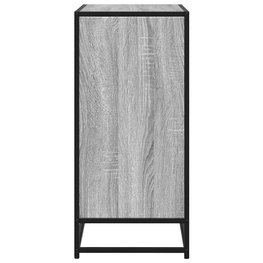 Šoninė spintelė, pilka ąžuolo, 68x35x76cm, mediena/metalas