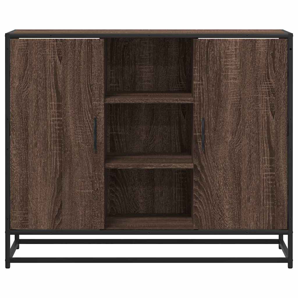 Sideboard, brown oak, 92x35x76cm, engineered wood
