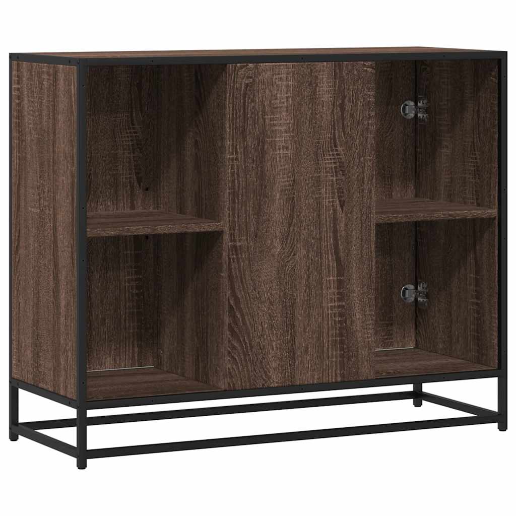 Sideboard, brown oak, 92x35x76cm, engineered wood