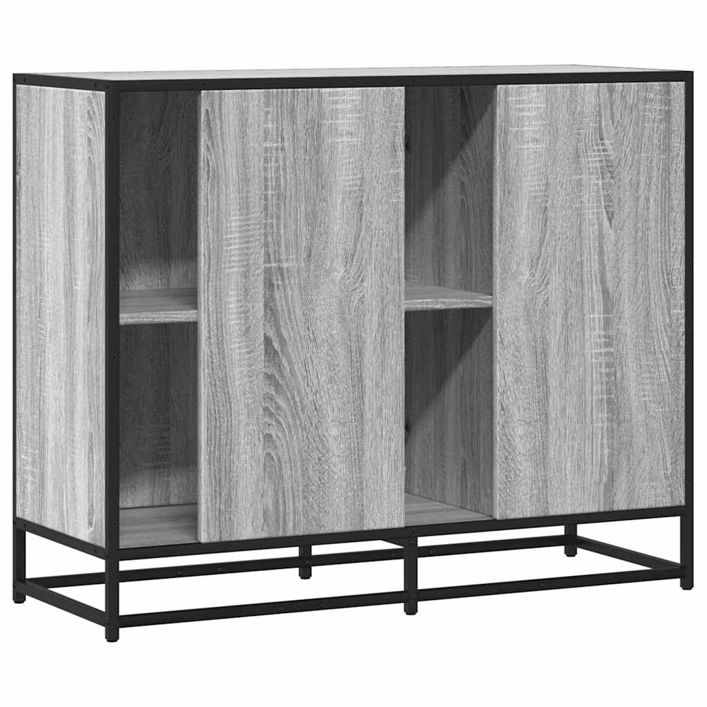 Sānu skapītis, pelēks ozols, 92x35x76 cm, apstrādāta koksne