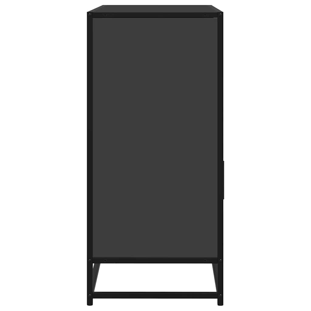 Šoninė spintelė, juodos spalvos, 100x35x76 cm, apdirbta mediena