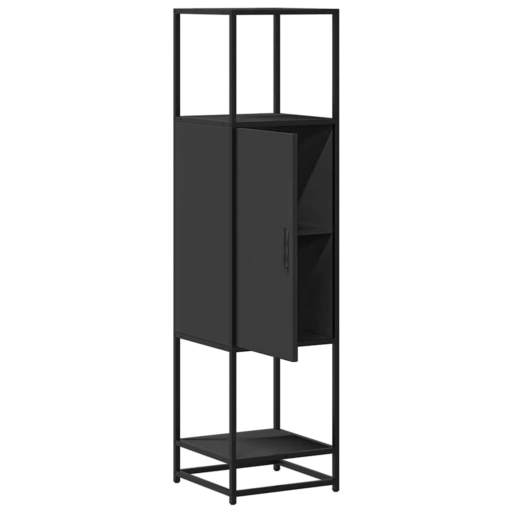 Highboard Black 35,5x35x139 cm Mediena ir metalas