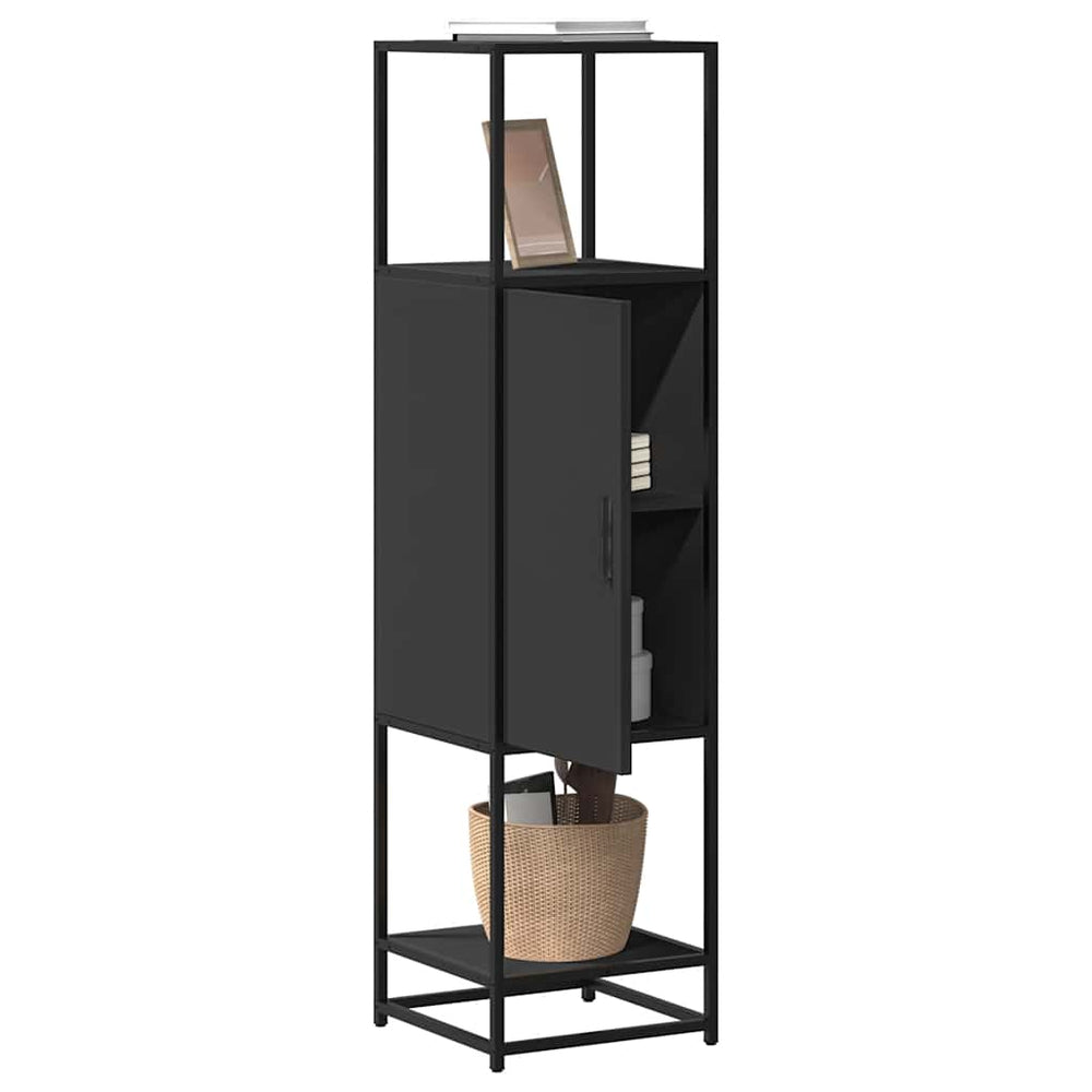Highboard Black 35,5x35x139 cm Mediena ir metalas