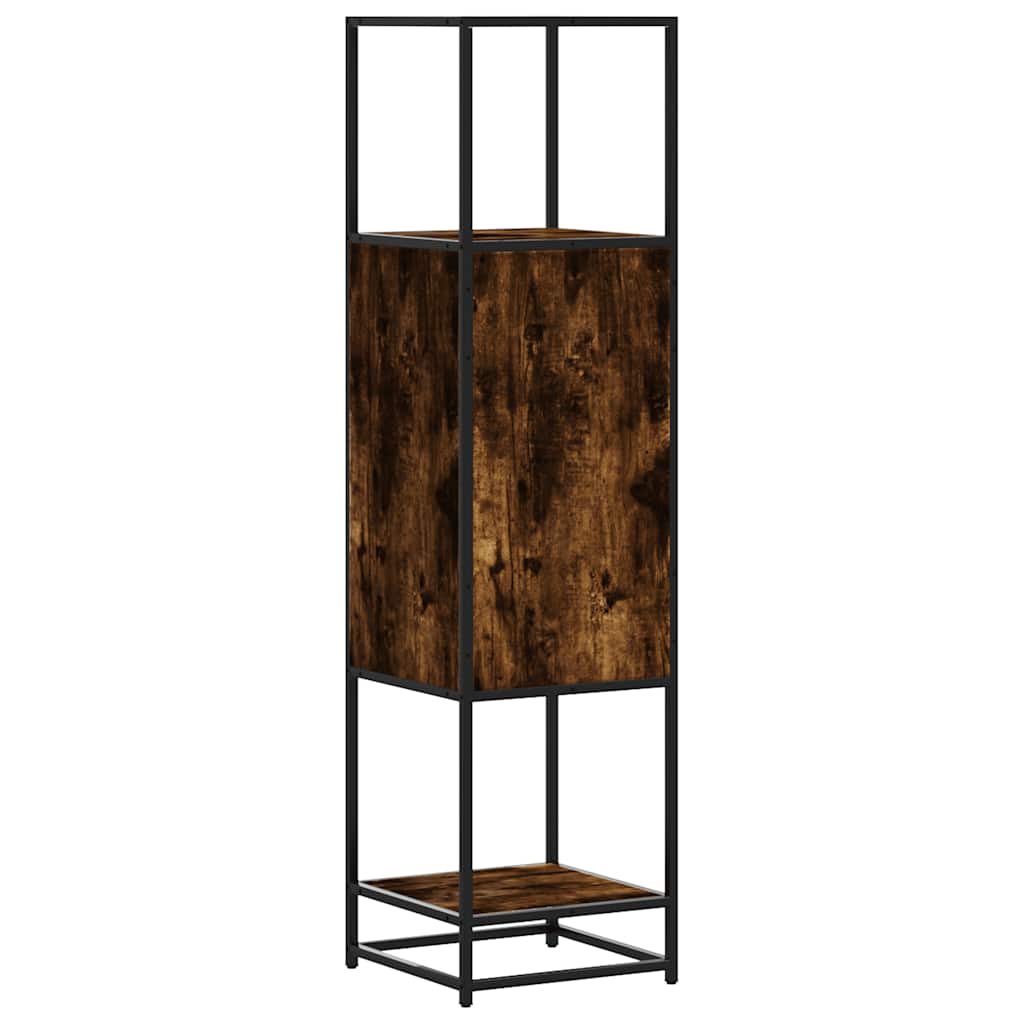 Highboard Rūkytas ąžuolas 35,5x35x139 cm Mediena ir metalas