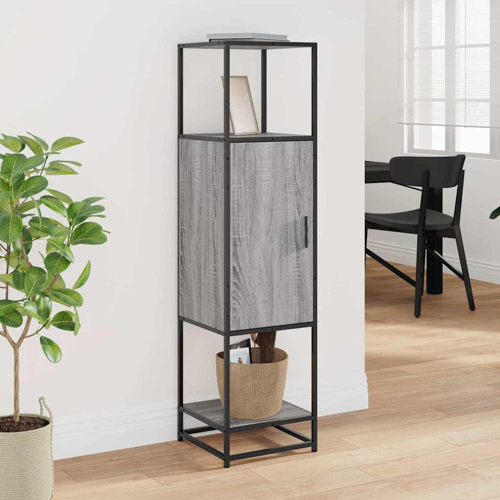 Highboard Gray Sonoma inžinerinis medis ir metalas