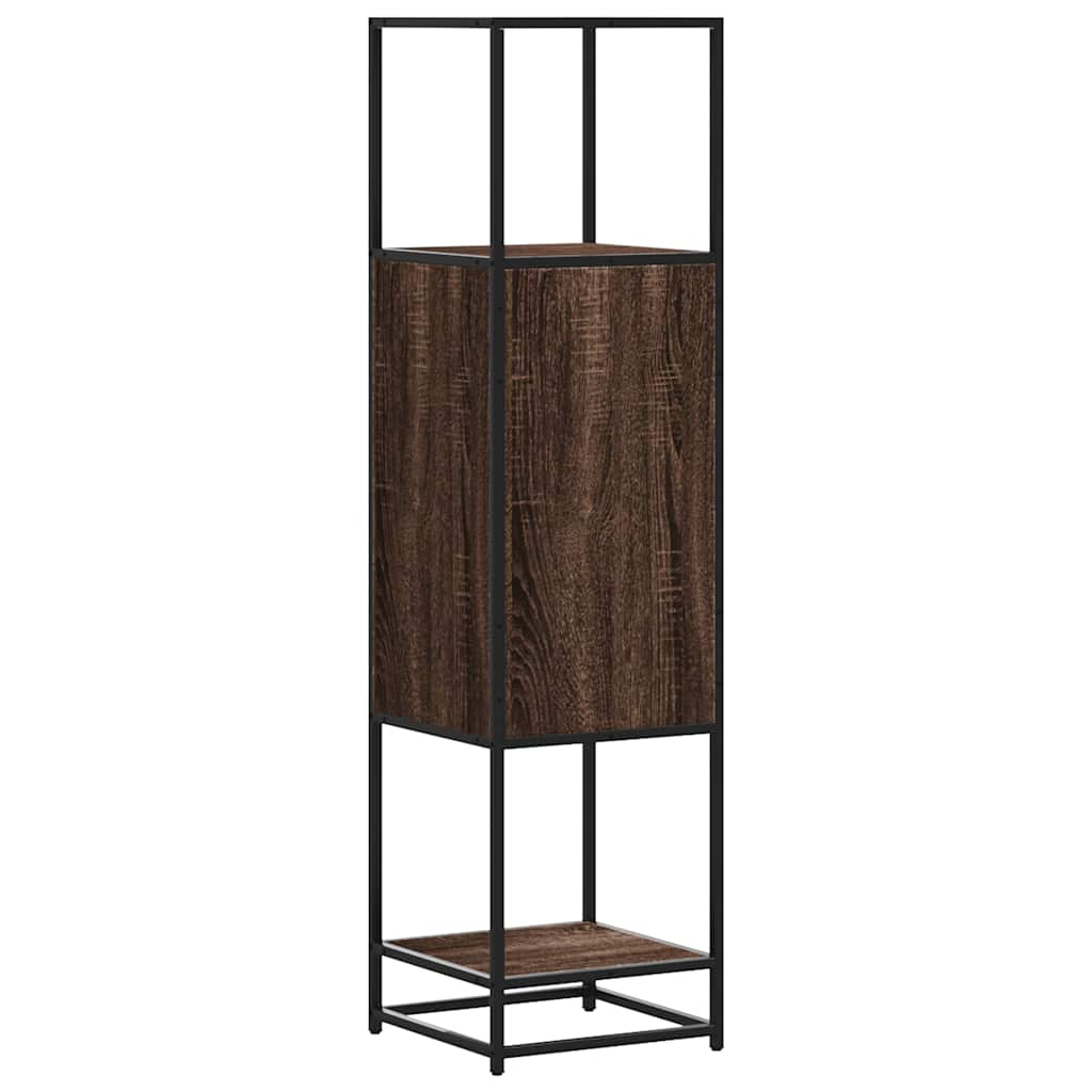 Highboard Rudas ąžuolas 35,5x35x139 cm Mediena ir metalas