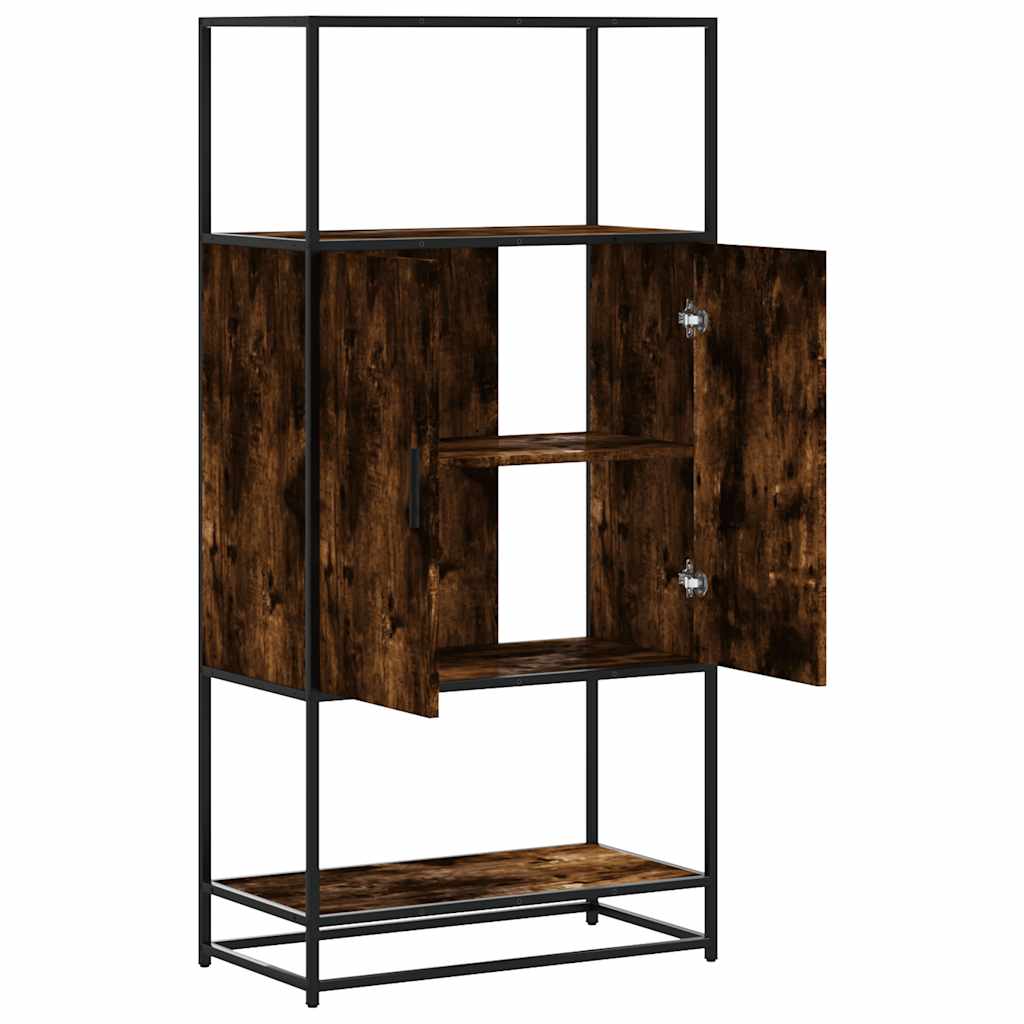 Highboard rūkytas ąžuolas 68x35x139 cm Mediena ir metalas