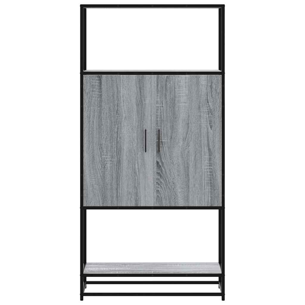 Highboard Pilka Sonoma 68x35x139 cm Mediena ir metalas