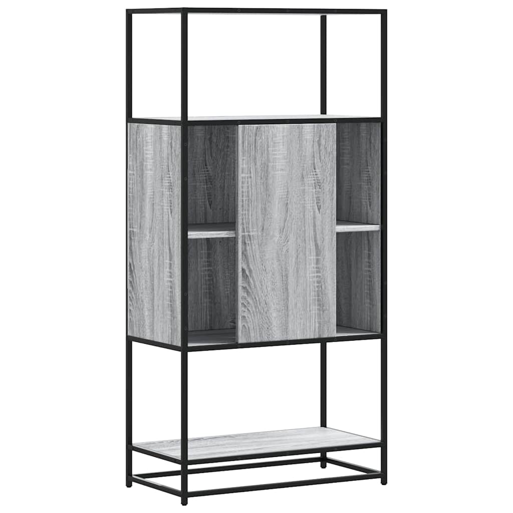 Highboard Pilka Sonoma 68x35x139 cm Mediena ir metalas