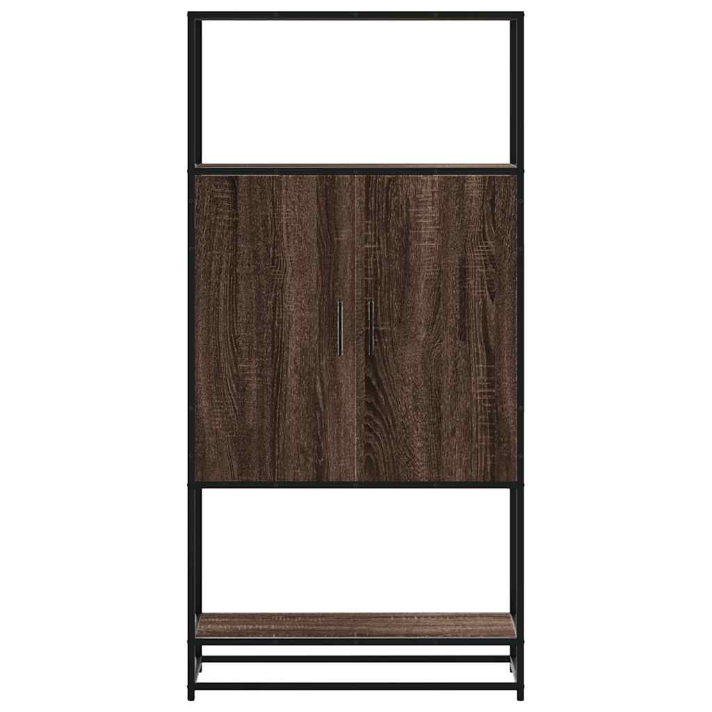 Highboard Rudas ąžuolas 68x35x139 cm Mediena ir metalas