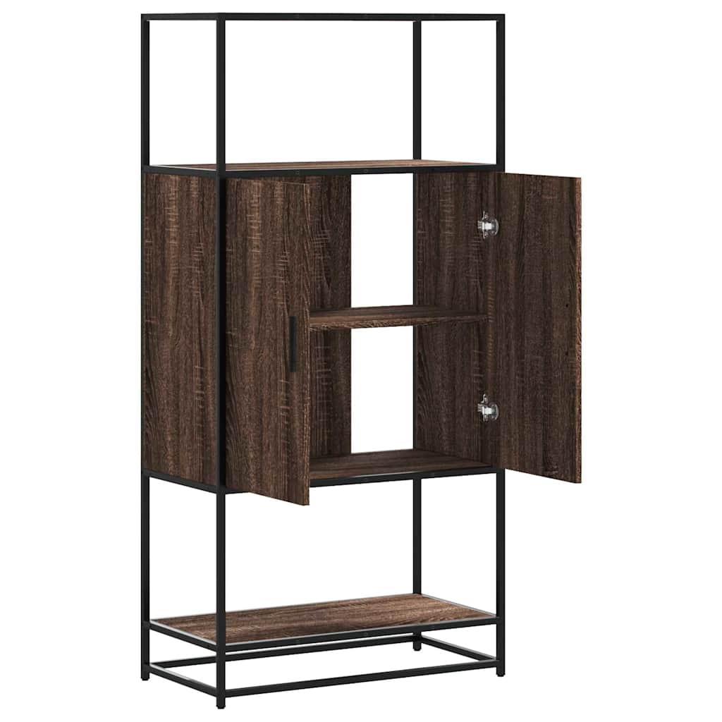 Highboard Rudas ąžuolas 68x35x139 cm Mediena ir metalas
