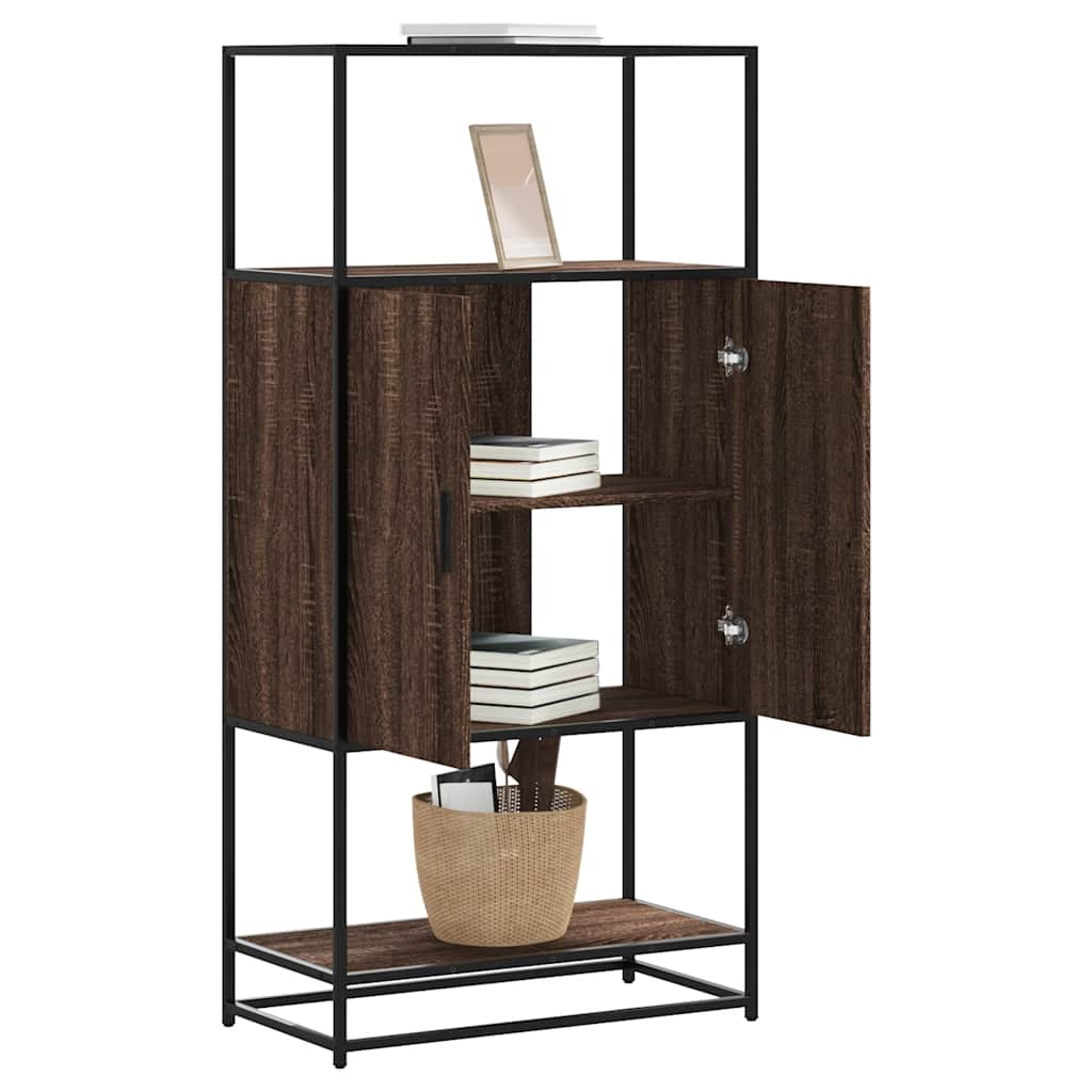 Highboard Rudas ąžuolas 68x35x139 cm Mediena ir metalas