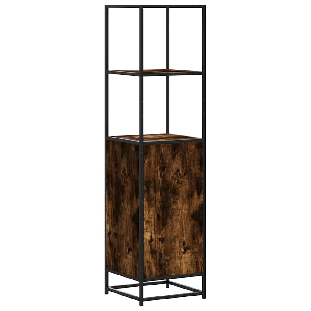 Highboard Rūkytas ąžuolas 35,5x35x139 cm Mediena ir metalas
