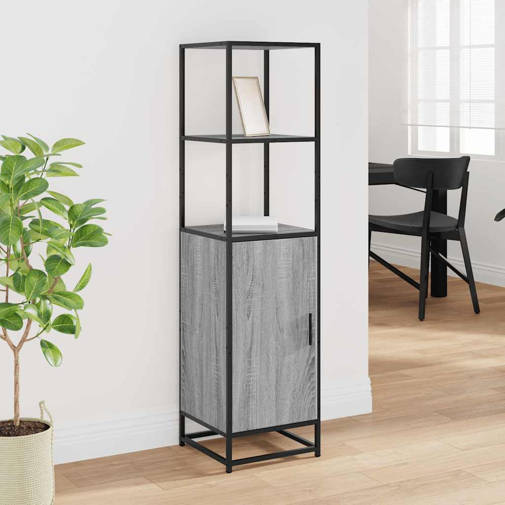 Highboard Gray Sonoma inžinerinis medis ir metalas