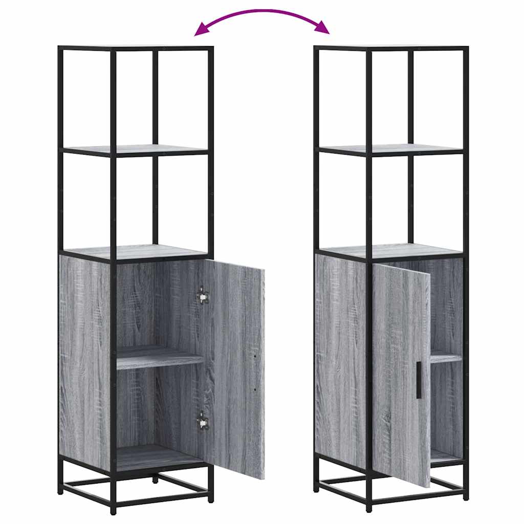 Highboard Gray Sonoma inžinerinis medis ir metalas