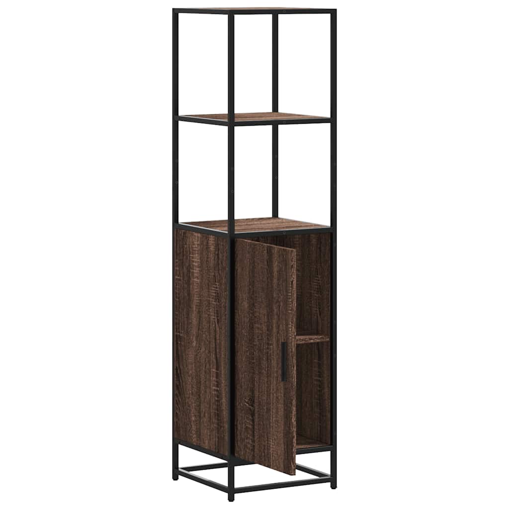 Highboard Rudas ąžuolas 35,5x35x139 cm Mediena ir metalas