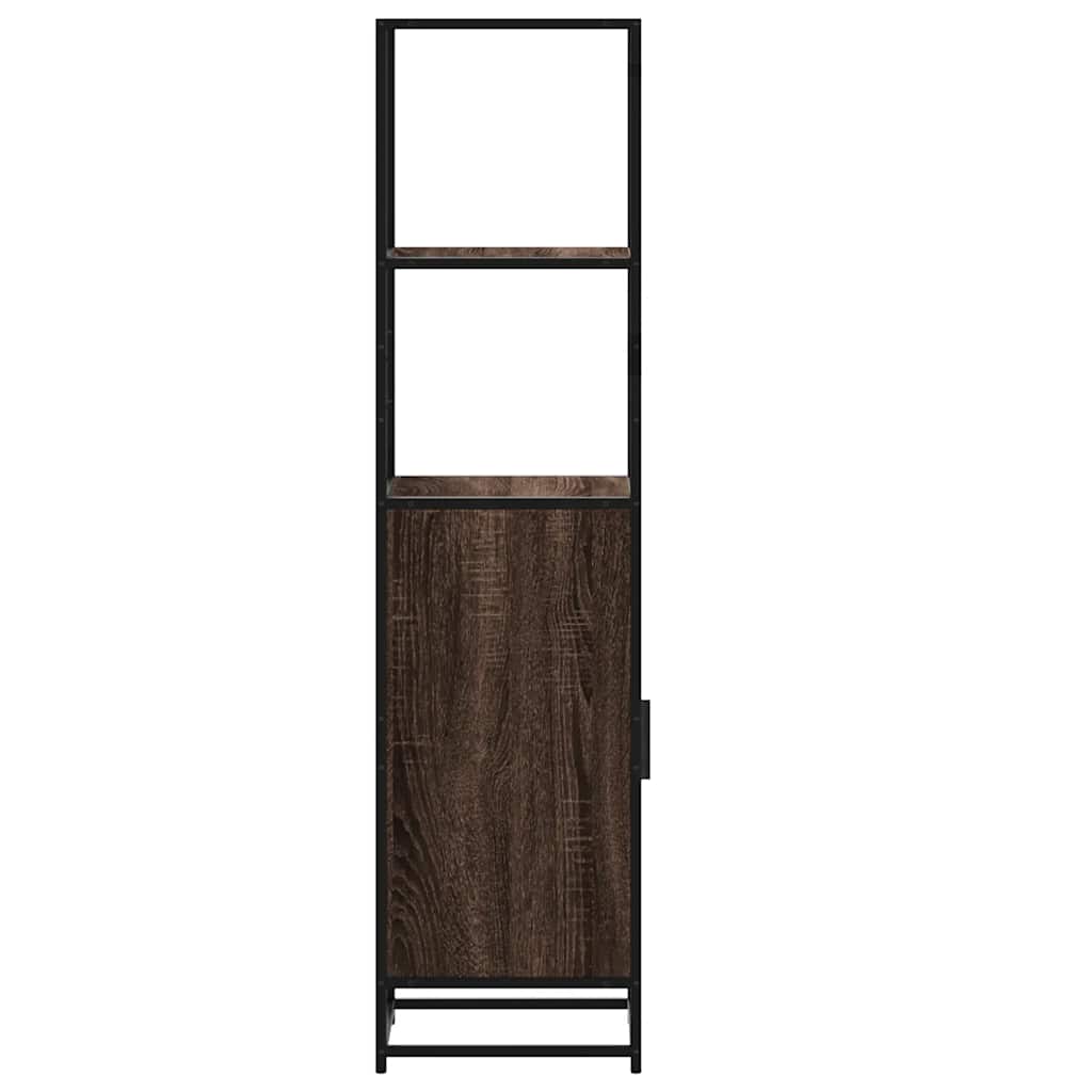 Highboard Rudas ąžuolas 35,5x35x139 cm Mediena ir metalas