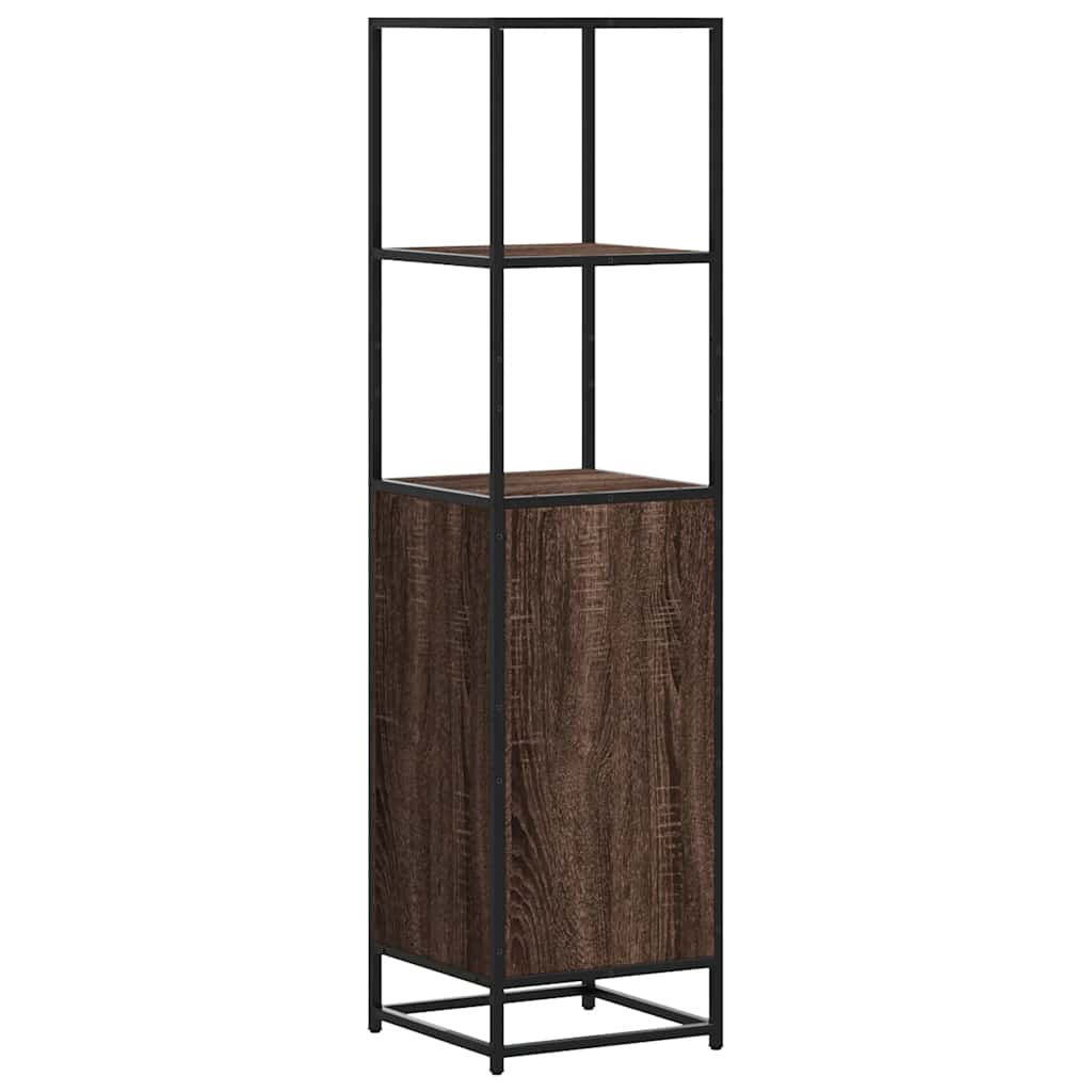 Highboard Rudas ąžuolas 35,5x35x139 cm Mediena ir metalas